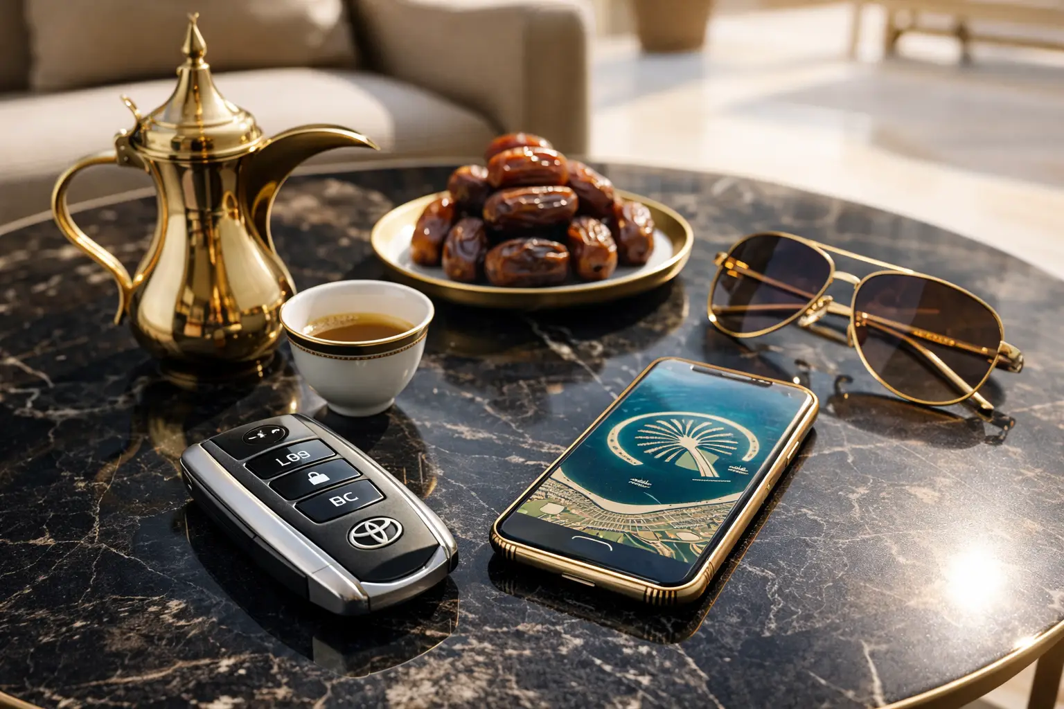 Chiavi e carta per offerte noleggio a Dubai